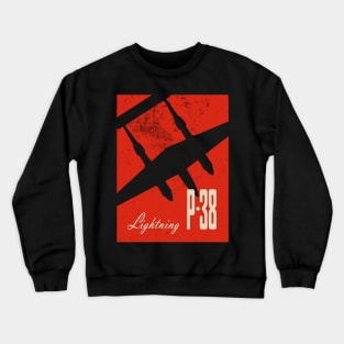 P-38 Lightning WW2 fighter aircraft Crewneck Sweatshirt